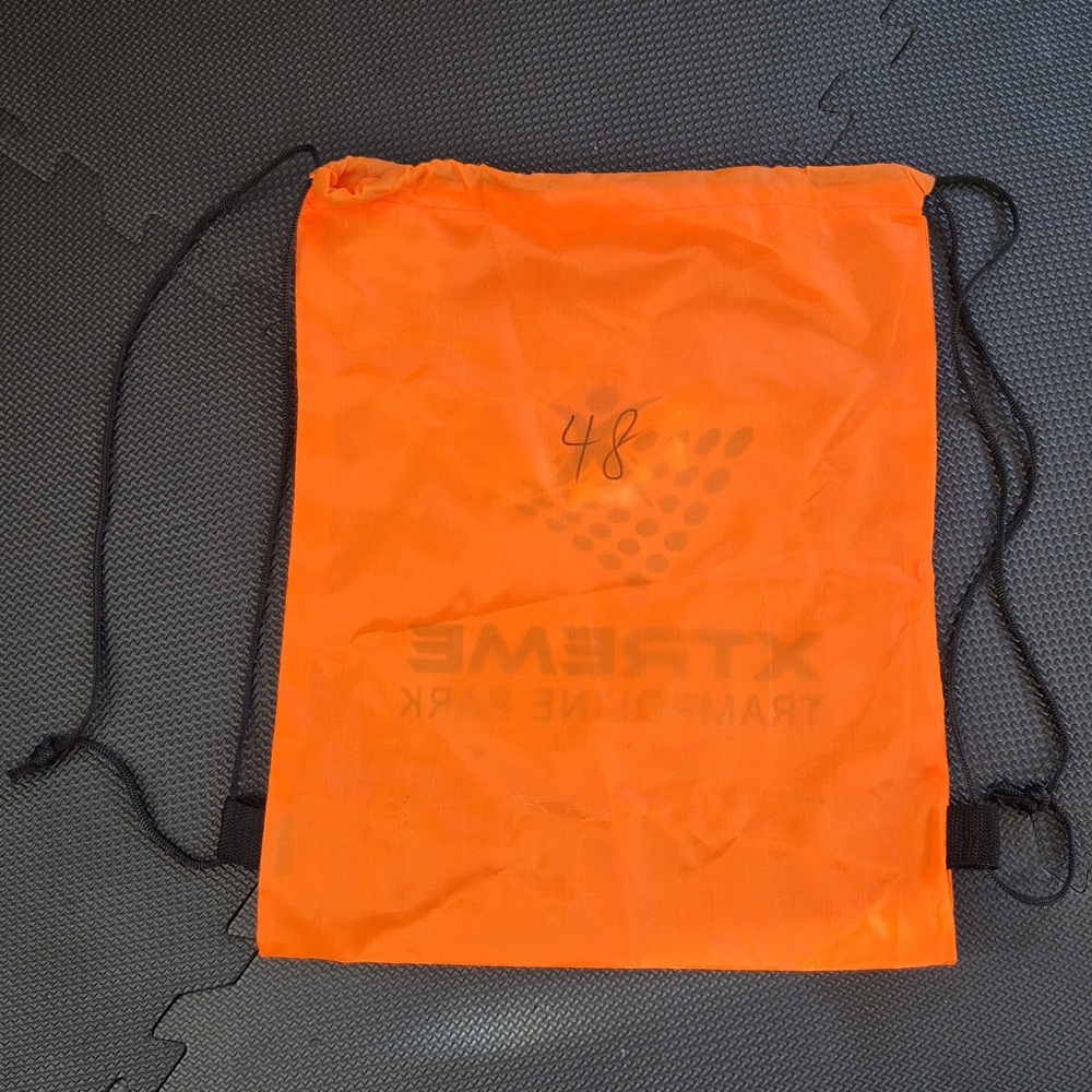 🟠ORANGE String Backpack Bag 🟠 - Picture 2 of 4